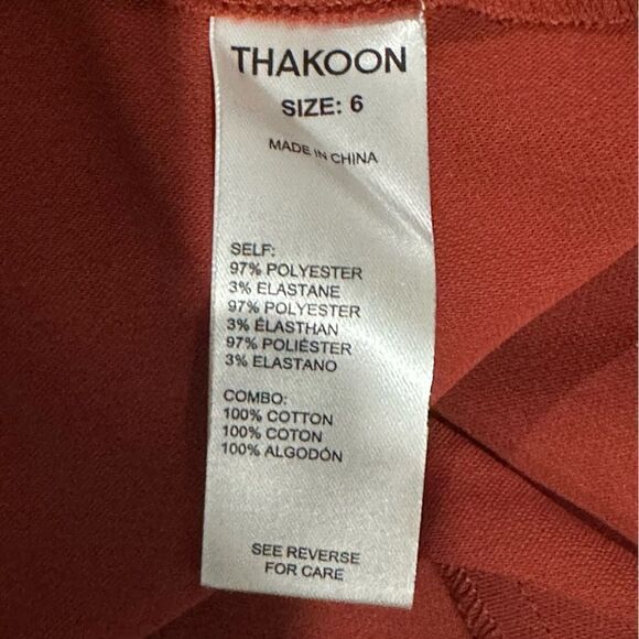 THAKOON Women’s Spaghetti Straps Midi Slip-dress in the Size 6 in Rust Color - Picture 16 of 16
